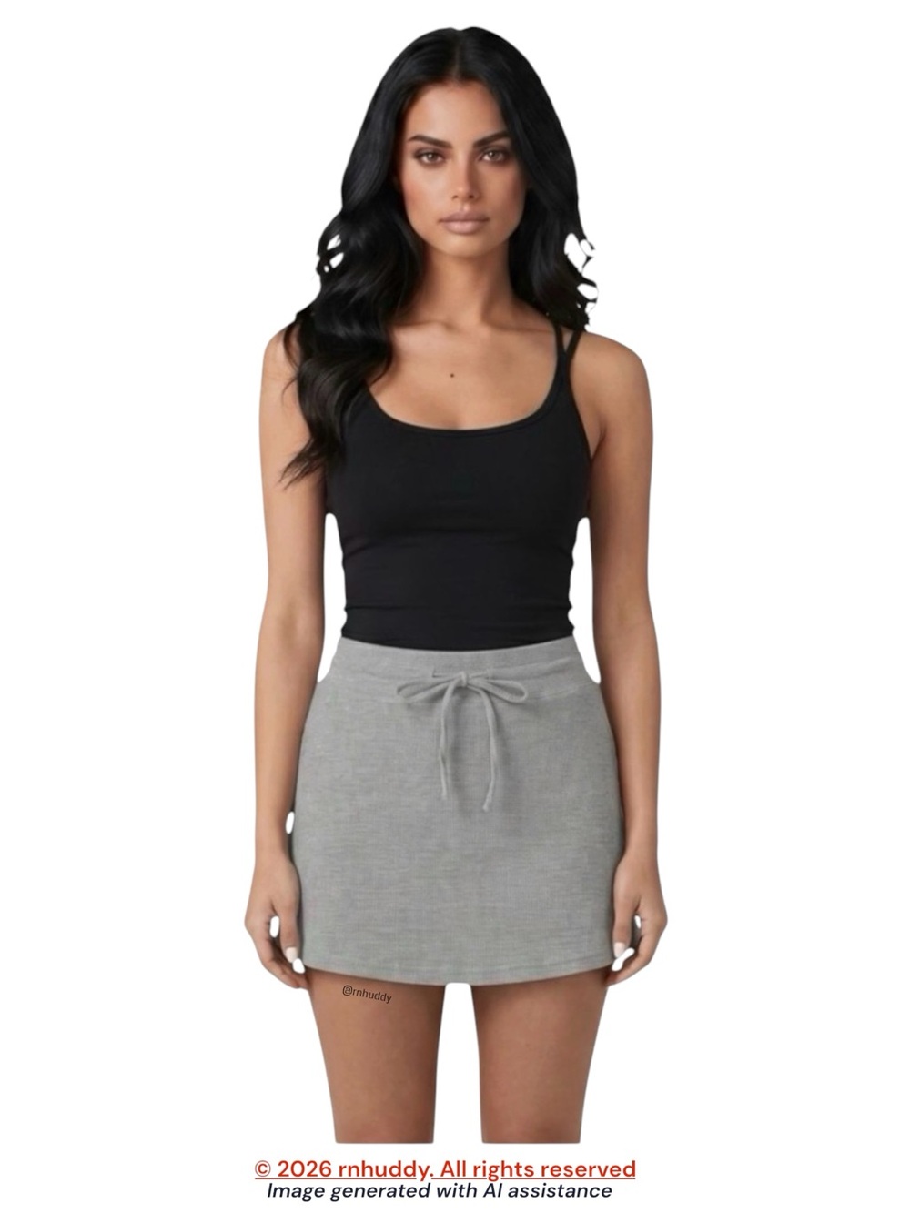 NWT Halara M grey waffle knit casual skirt